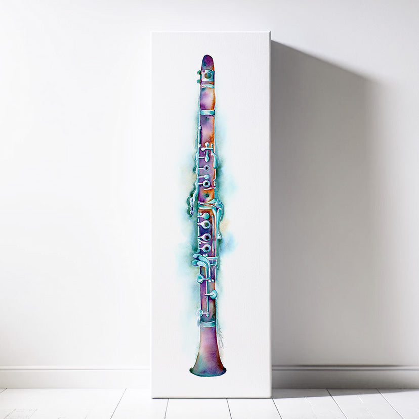 Bb Clarinet in Peacock  | Musical Instrument Painting