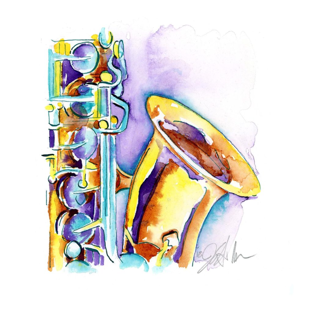 Saxophone in Lavender
