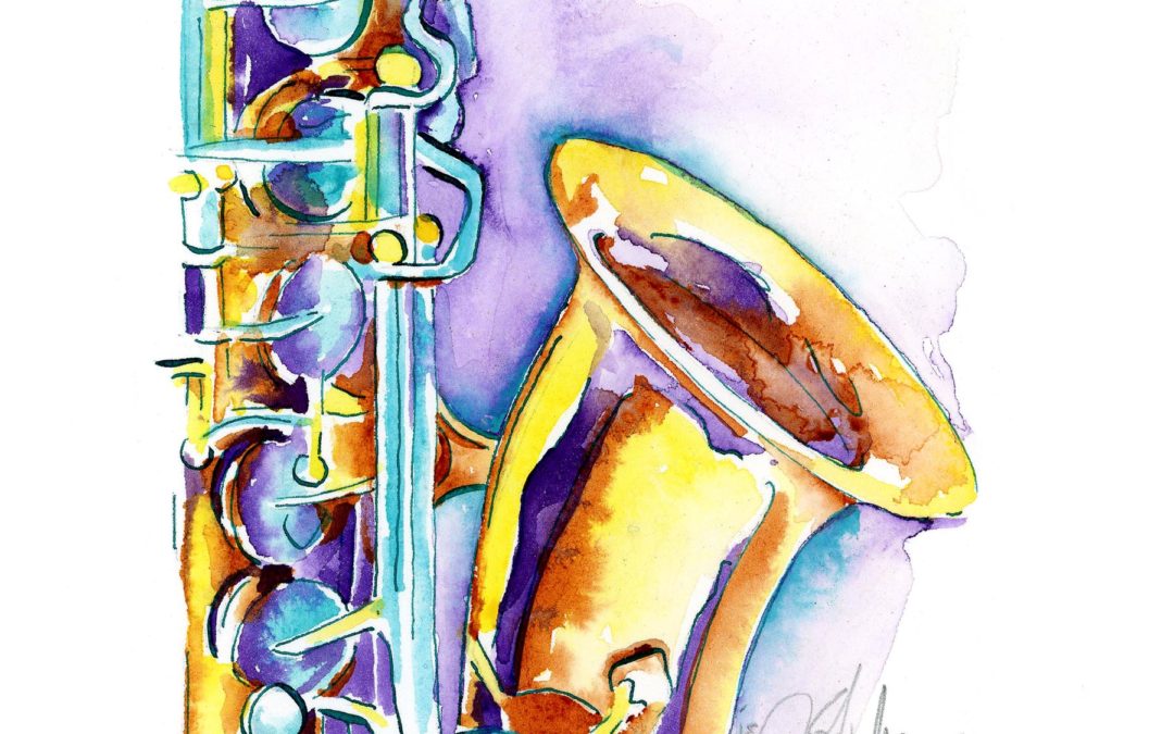 Saxophone in Lavender
