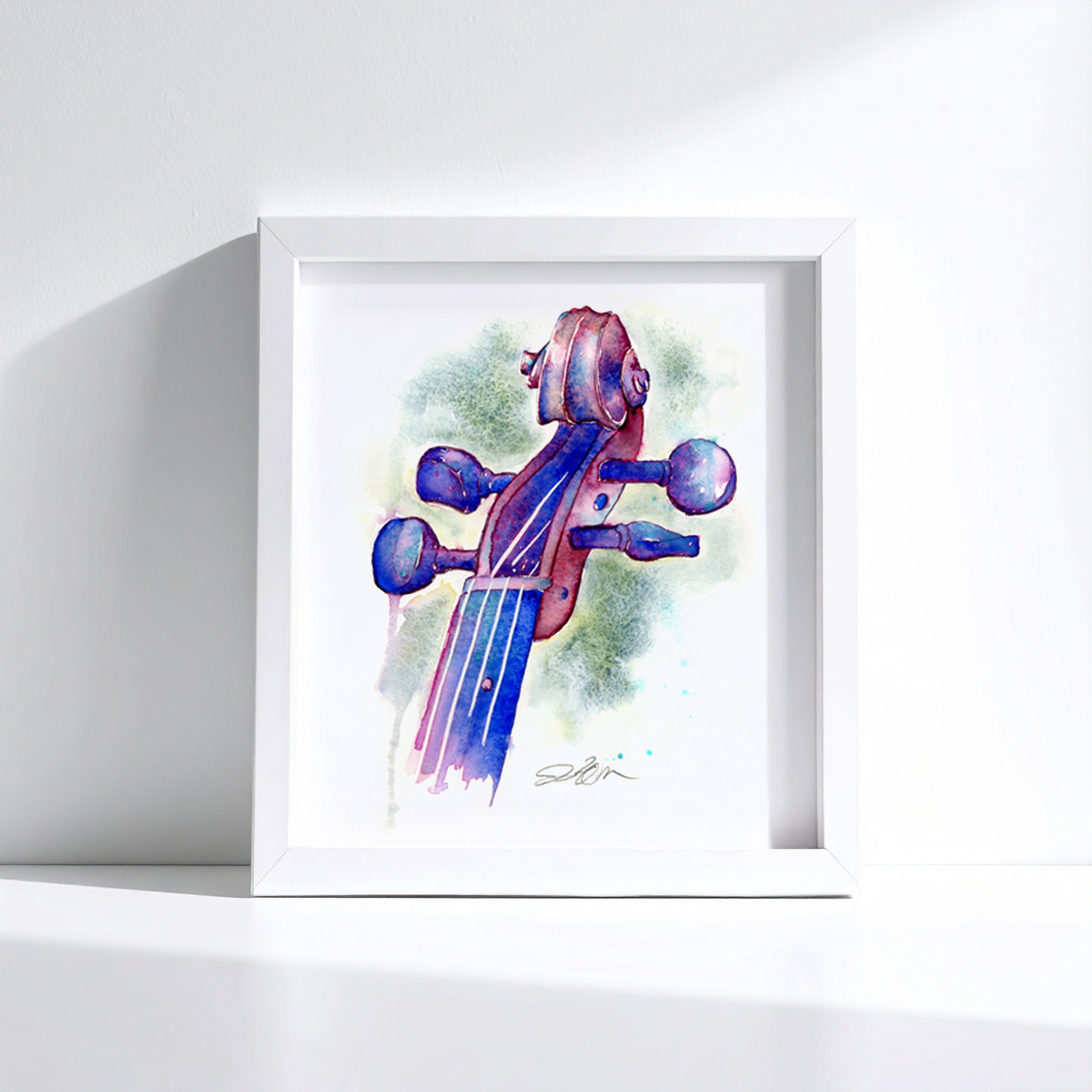 Violin Scroll in Ultramarine